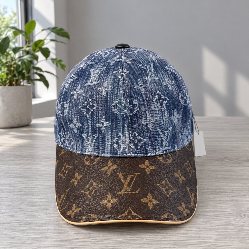 Louis Vuitton Blue Brown Monogram Cap